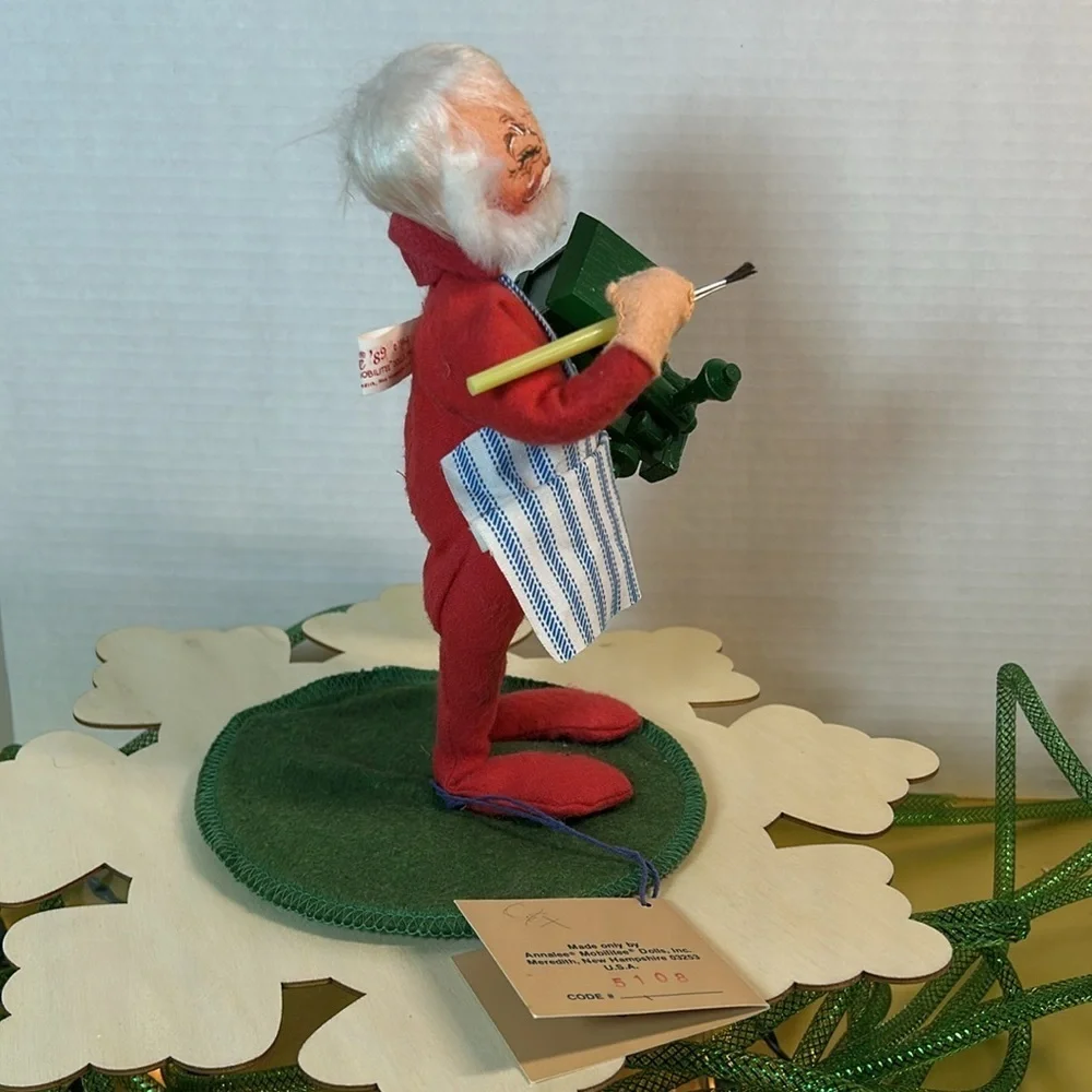 Annalee Santa with green train. 1989